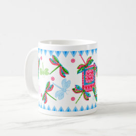 Taza De Café Dragonflies and Lilies Mug 2