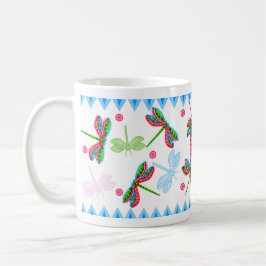 Taza De Café Dragonflies and Lilies Mug 2