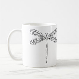 Taza De Café Dragonflies and Lilies Mug to Paint