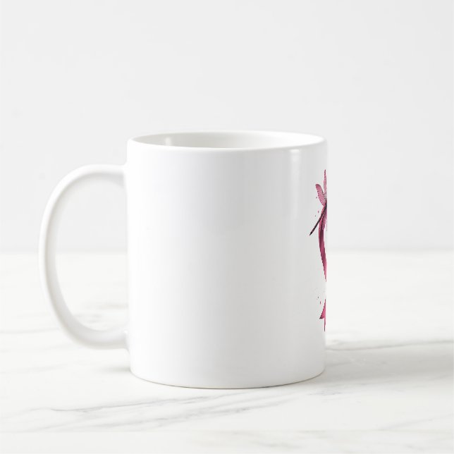 Taza De Café Dragonflies del corazón Hombres Mujeres Niños (Izquierda)