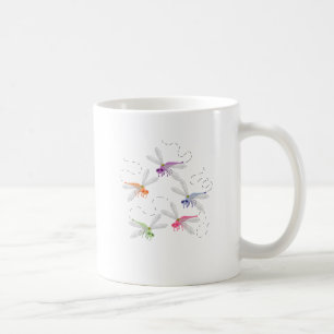 Taza De Café Dragonflies Whimsical Personalizado Art