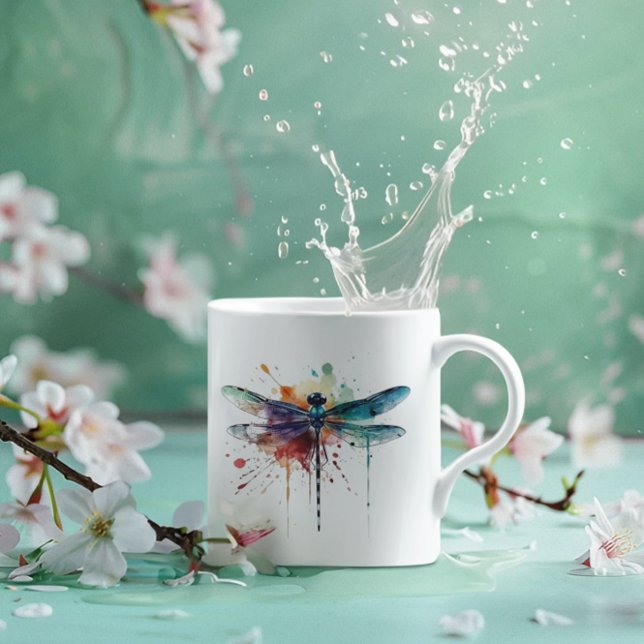 Taza De Café Dragonfly acuático vibrante (Subido por el creador)