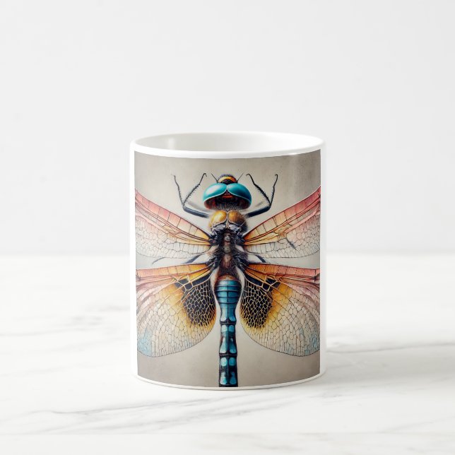 Taza De Café Dragonfly Anisoptera 290924IREF247 - Watercolor (Centro)