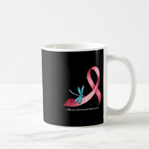 Taza De Café Dragonfly Burgundy Ribbon Sensibilización sobre el