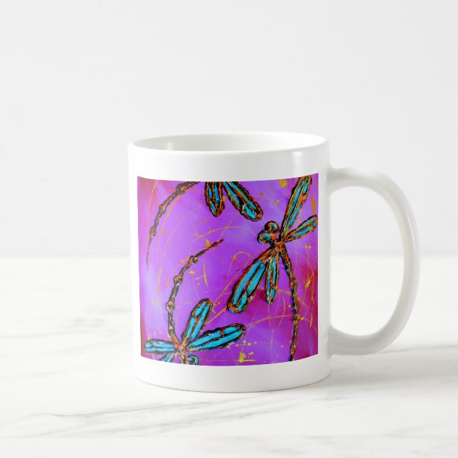 Taza De Café Dragonfly Flit Electric Pink (Derecha)