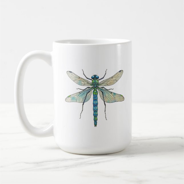 Taza De Café Dragonfly friendship rare beautiful uplifting (Izquierda)