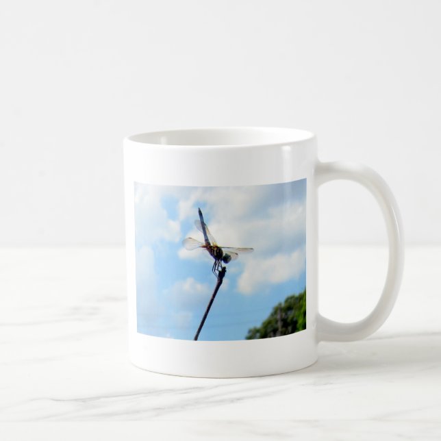 Taza De Café Dragonfly ~ Prepararse para el despegue (Derecha)