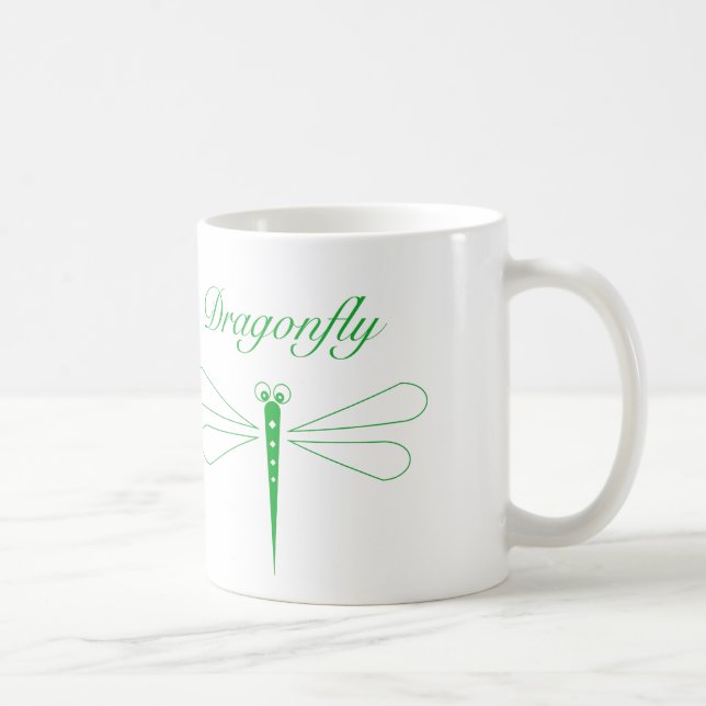 Taza De Café Dragonfly - White 11 oz Classic White Mug (Derecha)