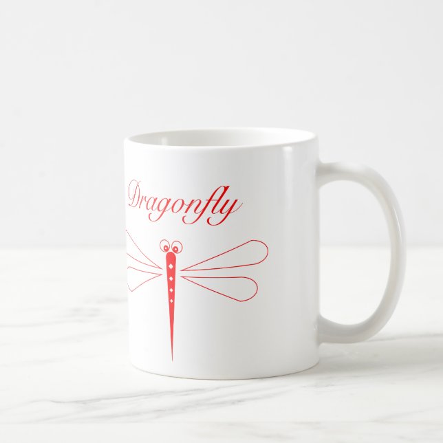 Taza De Café Dragonfly - White 11 oz Classic White Mug (Derecha)