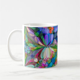 Taza De Café Dragonfly Wildflower Garden Abstract Floral
