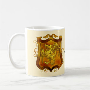 Taza De Café Dragons Shield Family Crest Surname mug