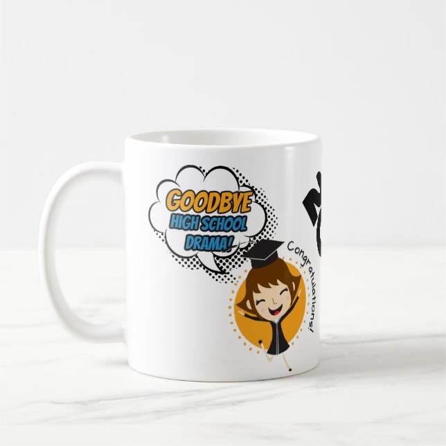 Taza De Café Drama escolar de Goodbye - Graduation Mug 2025 (Izquierda)
