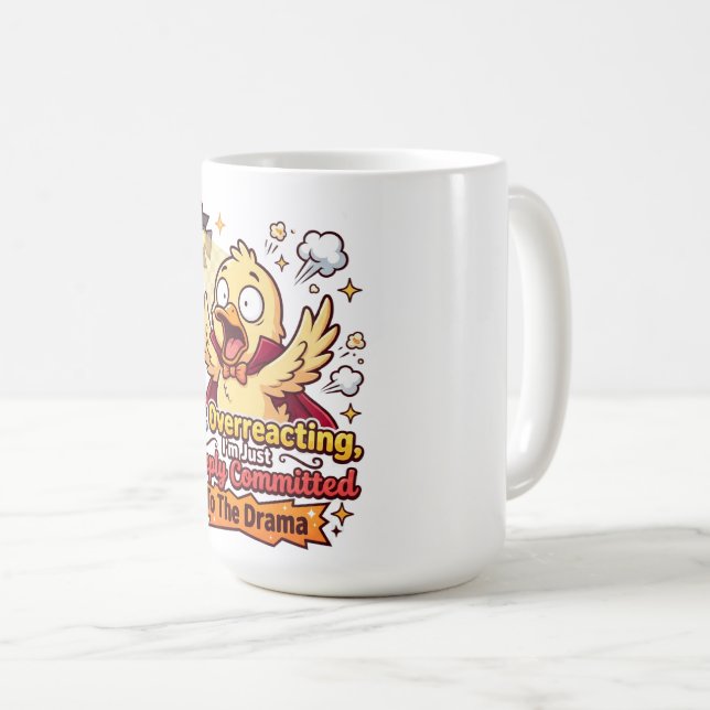 Taza De Café Dramatic Duck Funny Coffee Mug (Anverso derecho)