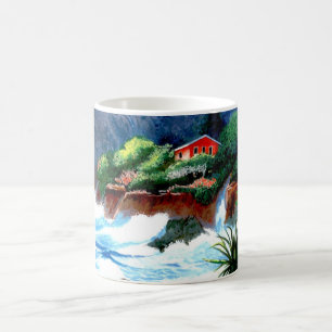 Taza De Café Dramática Isla Paraíso Café Mug