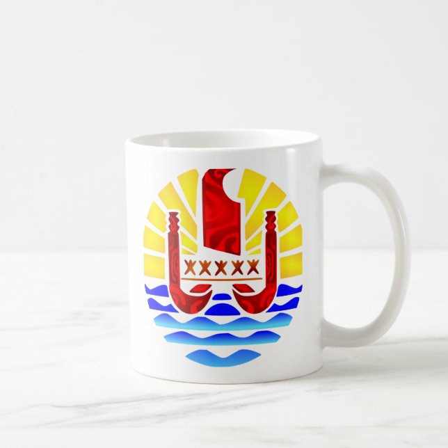 Taza De Café Drapeau de la Polynésie française  (Derecha)