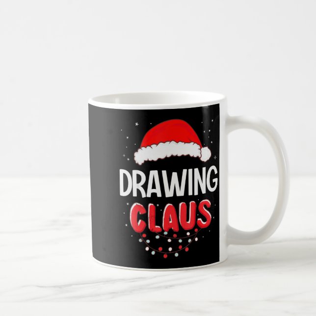 Taza De Café Drawing Santa Claus Christmas Matching Costume  (Derecha)