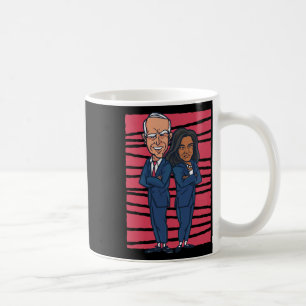 Taza De Café Drawn Joe Biden & Kamala Harris - Biden Harris