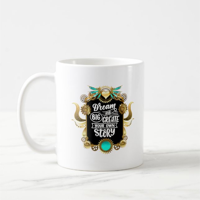 Taza De Café Dream Big Inspirador Coffee Mug (Izquierda)