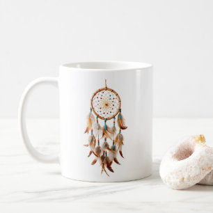 Taza De Café Dreamcatcher Nativo Americano Art Magical Fethers