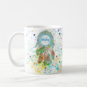 Taza De Café Dreamcatcher splatter personalized  coffee mug