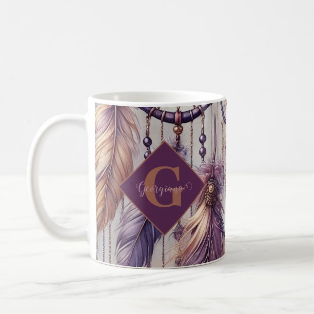 Taza De Café Dreamcatchers Purple & Gold (Izquierda)