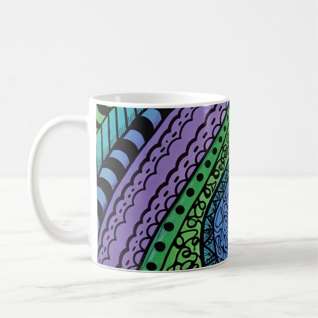 Taza De Café Dreams In Blue Abstract Coffee Mug (Izquierda)