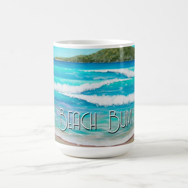 Taza De Café Dreamy Beach Blue Waves Painting Australia (Centro)
