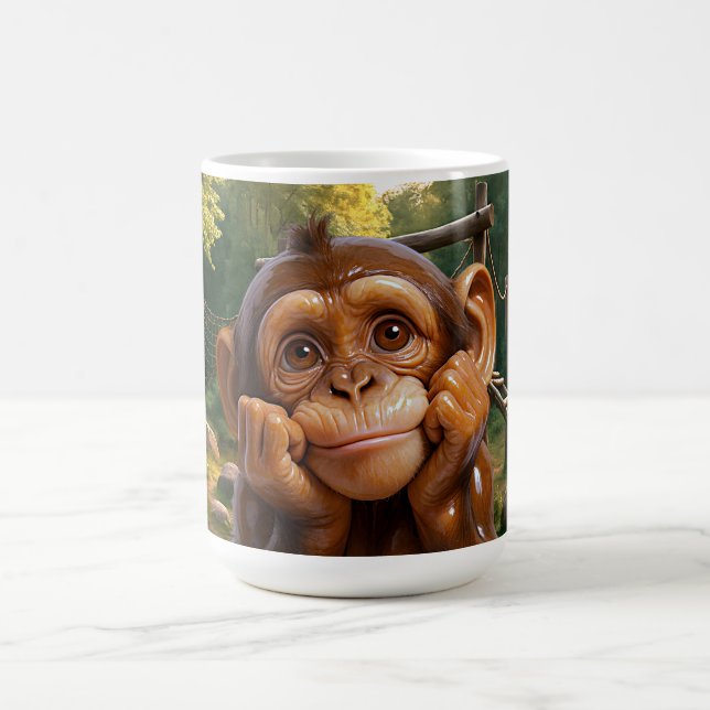 Taza De Café Dreamy Chimpanzee Sanctuary at Sunset (Centro)