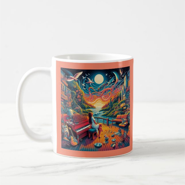 Taza De Café Dreamy Riverfront Harmony (Izquierda)