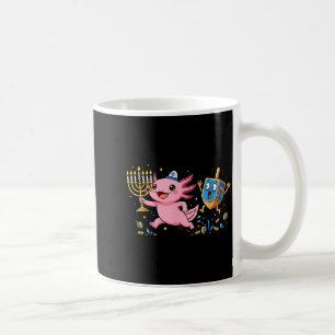 Taza De Café Dreidel Menorah Axolotl Divertido Hanukkah Niños M