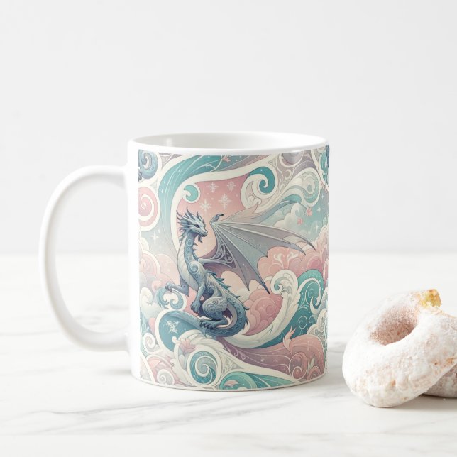 Taza De Café Drenajes caprichosos: la fantasía del Dragón Paste (Con donut)