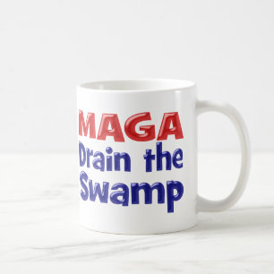Taza De Café Drenar MAGA el azul del pantano rojo