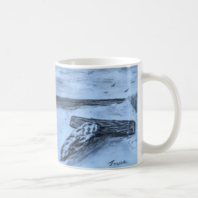 Taza De Café Driftwood en la playa (Derecha)
