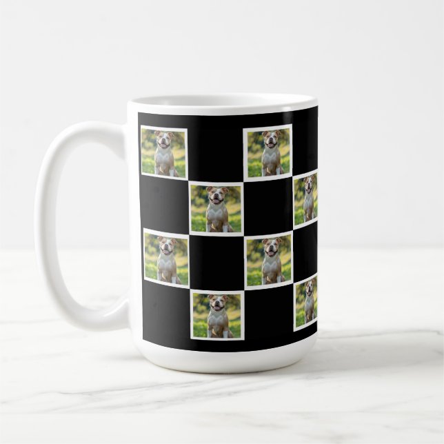 Taza De Café Drinkware de Collage de fotos Mascota personalizad (Izquierda)