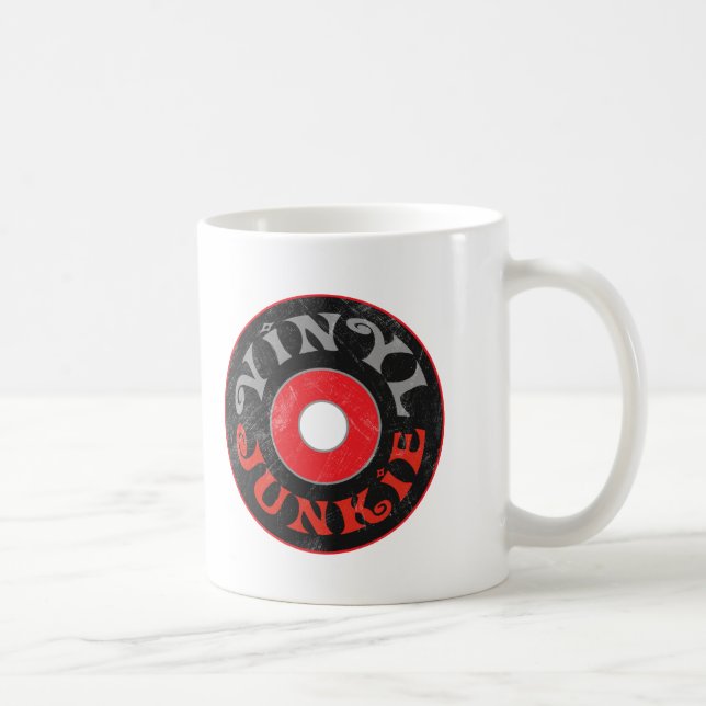 Taza De Café Drogadicto del vinilo (Derecha)