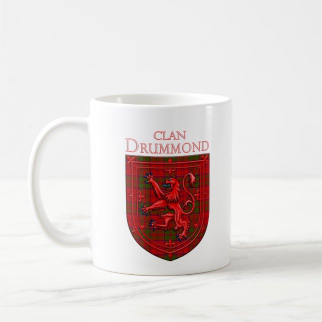 Taza De Café Drummond Tartan Scottish Plaid Lion Rampant (Izquierda)