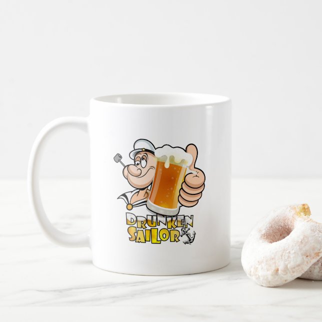 Taza De Café Drunken Sailor | Mug clásico #11 (Con donut)