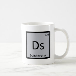 Taza De Café Ds - Deinonychus Dinosaur Química Tabla Periódica