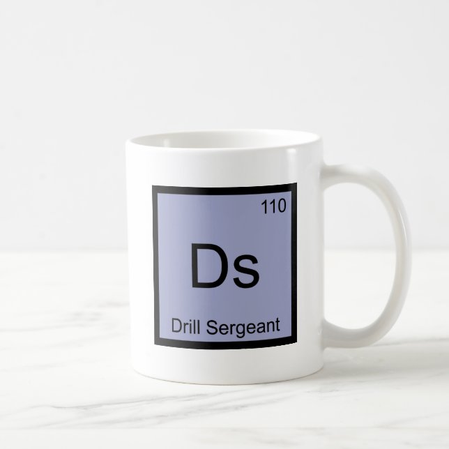 Taza De Café Ds - Sargento de taladros Elemento Químico Tee (Derecha)