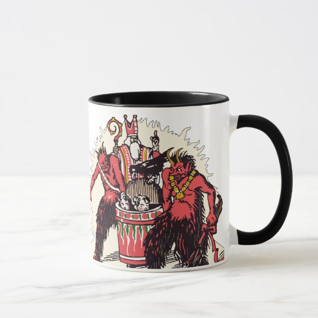 Taza de café dual de Krampus y del St. Nick (Derecha)
