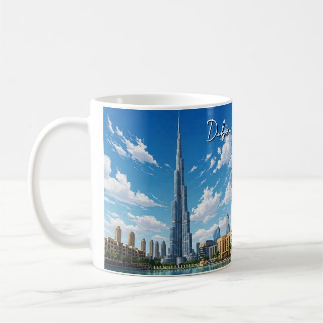 Taza De Café Dubai Burj Al Arab Viaje De Emiratos Árabes Unidos (Izquierda)