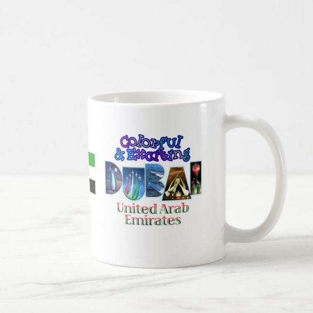 Taza De Café Dubai colorido y emocionante (Derecha)