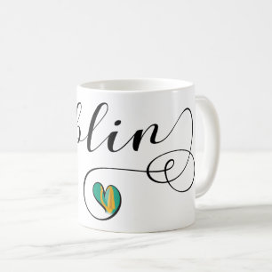 Taza De Café Dublin Heart Mug, Irlanda