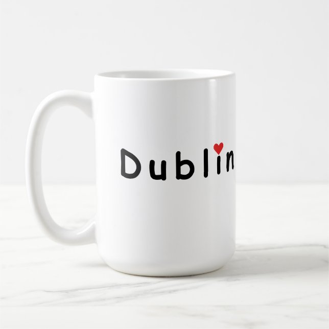 Taza De Café Dublin Irlanda, amo Dublín (Izquierda)