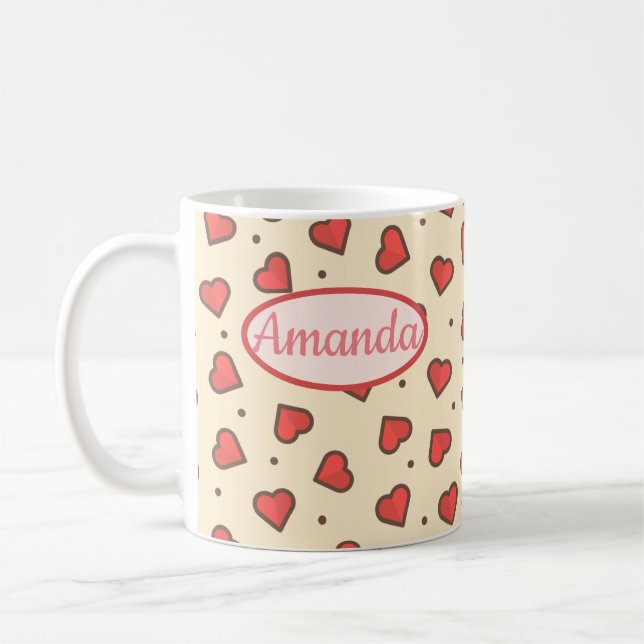 Taza De Café Ducha de corazón (Izquierda)