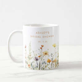 Taza De Café Ducha de Novia Flor Silvestre Rústica
