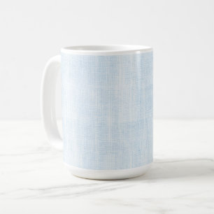 Taza De Café Ducha Nupcial de Lino Falso Azul Claro