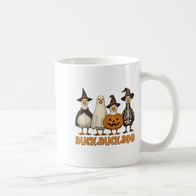 Taza De Café Duck Boo Gracioso Cute Soky Halloween Familia Goos (Derecha)