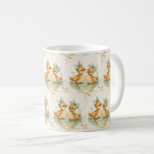 Taza De Café Ducklings and Daisies: Noches de Pascua 🌼 ☕