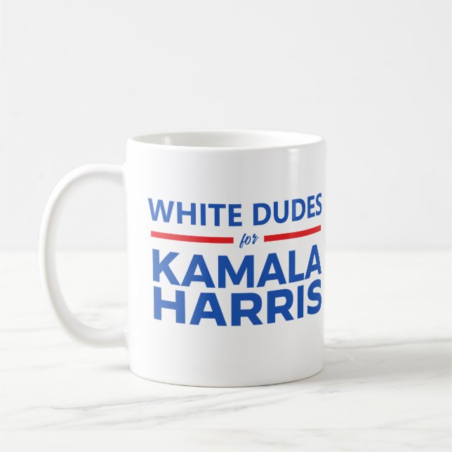 Taza De Café Dudas blancas para Kamala Harris (Izquierda)